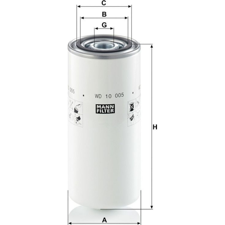 Filter, Arbeitshydraulik WD 10 005