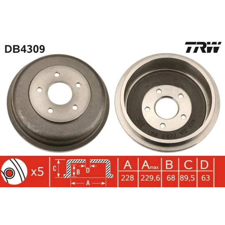 Bremstrommel DB4309 Bremstrommel DB4309