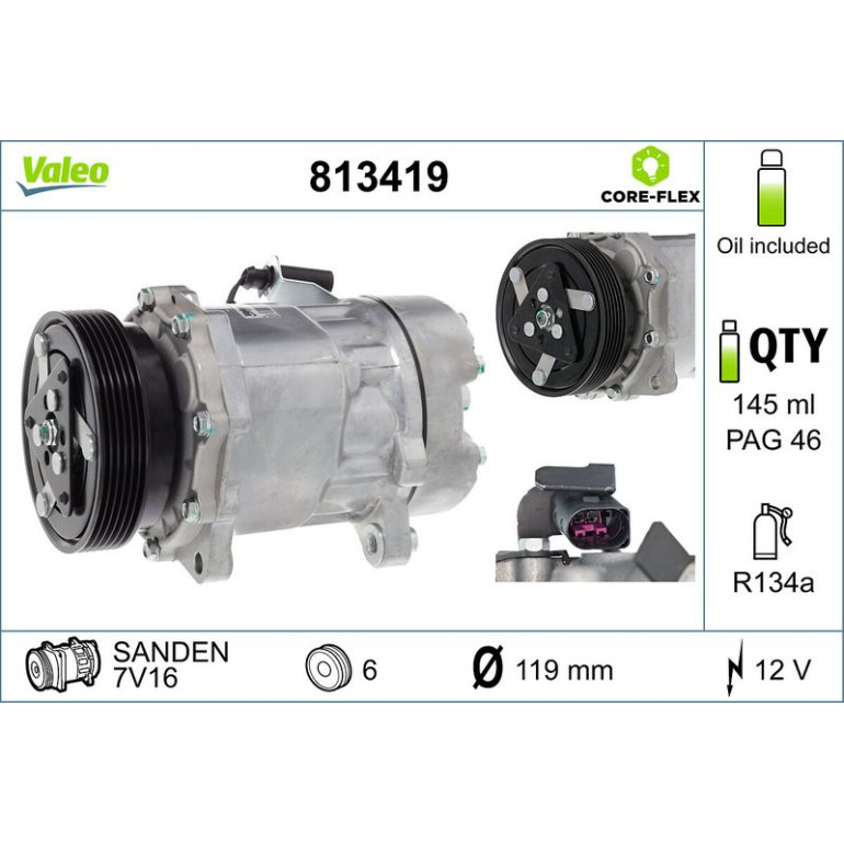 Kompressor, Klimaanlage 813419 Kompressor, Klimaanlage 813419