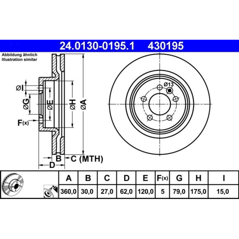 Bremsscheibe 24.0130-0195.1