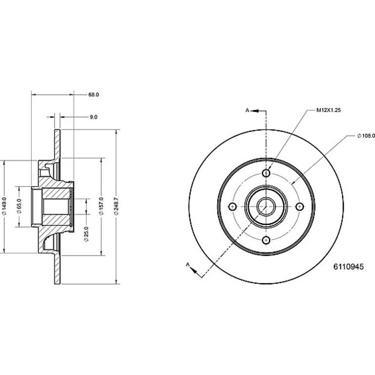 Bremsscheibe 6110945