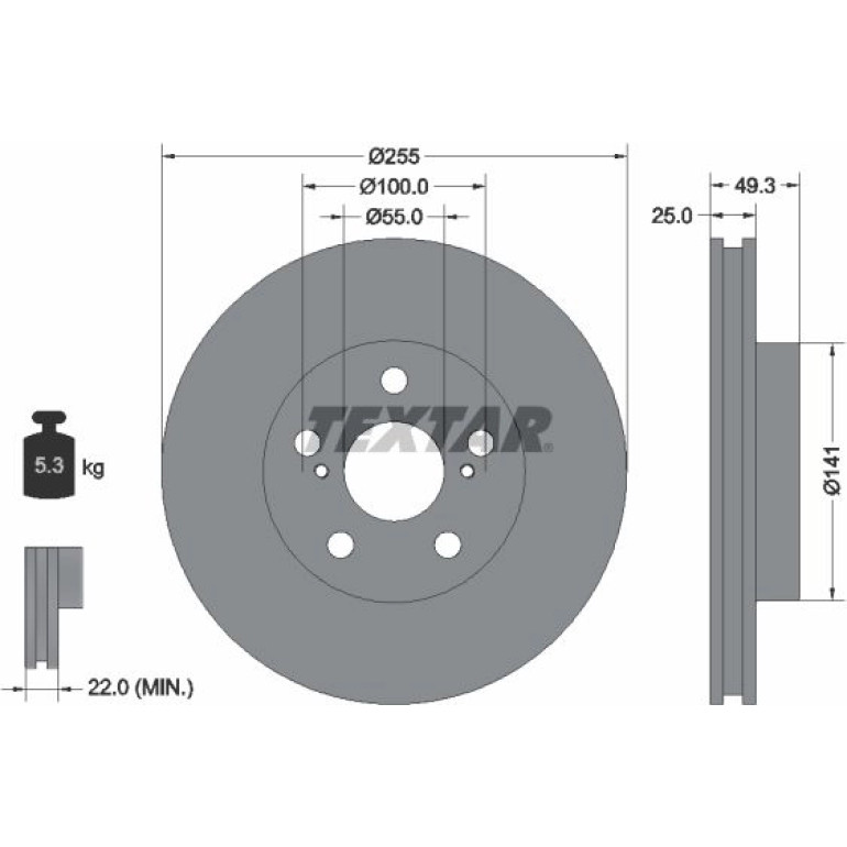 Bremsscheibe 92225003 Bremsscheibe 92225003