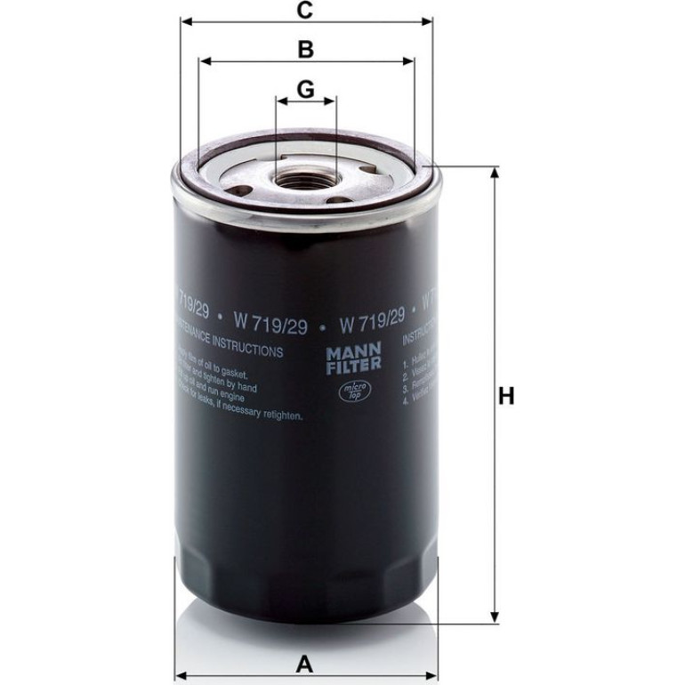 Ölfilter W 719/29 Ölfilter W 719/29