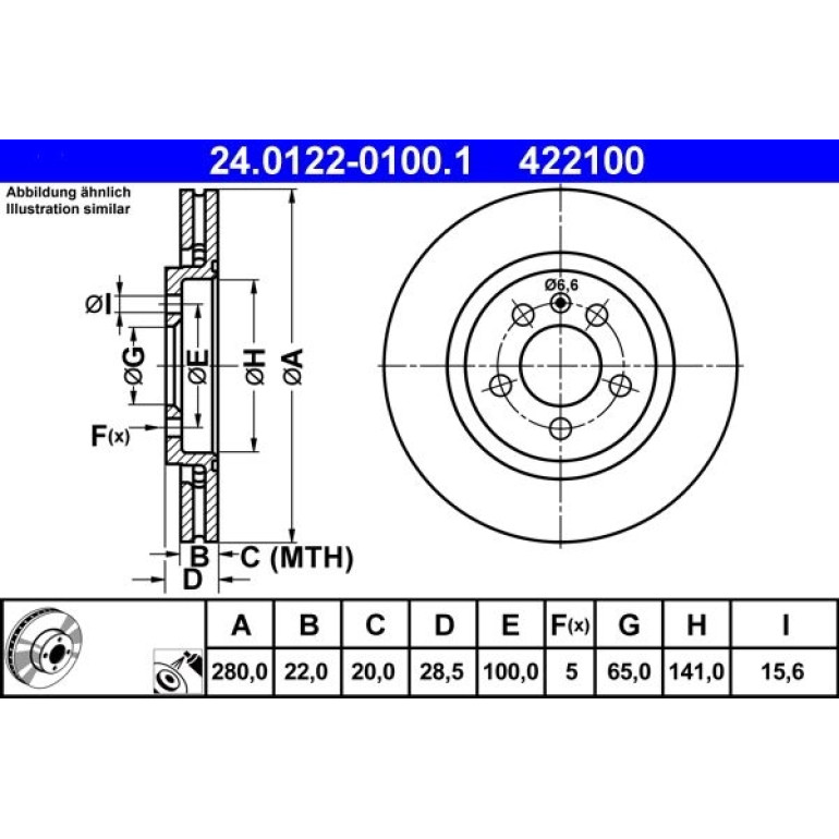 Bremsscheibe 24.0122-0100.1