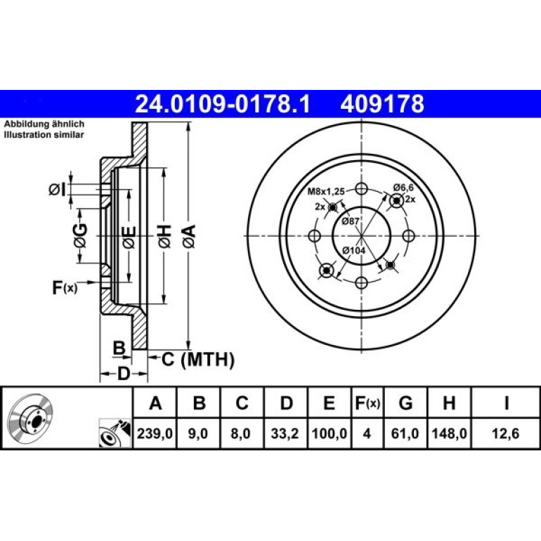 Bremsscheibe 24.0109-0178.1