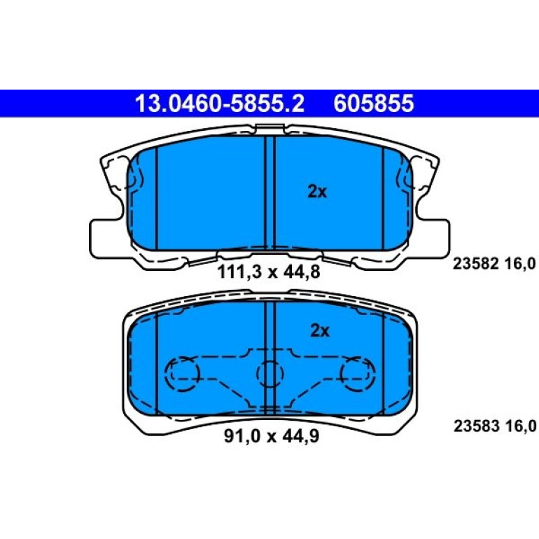 Bremsbelagsatz, Scheibenbremse 13.0460-5855.2 Bremsbelagsatz, Scheibenbremse 13.0460-5855.2