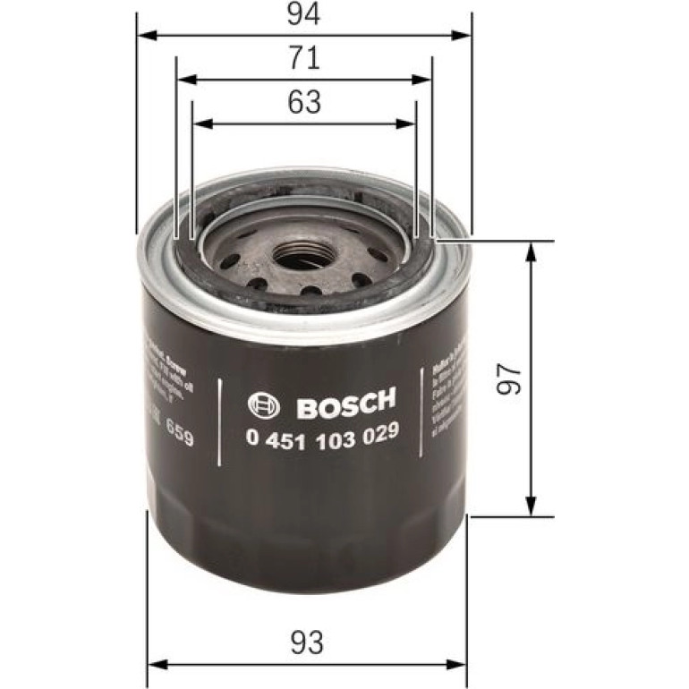 BOSCH 0 451 103 029 Ölfilter BOSCH 0 451 103 029 Ölfilter