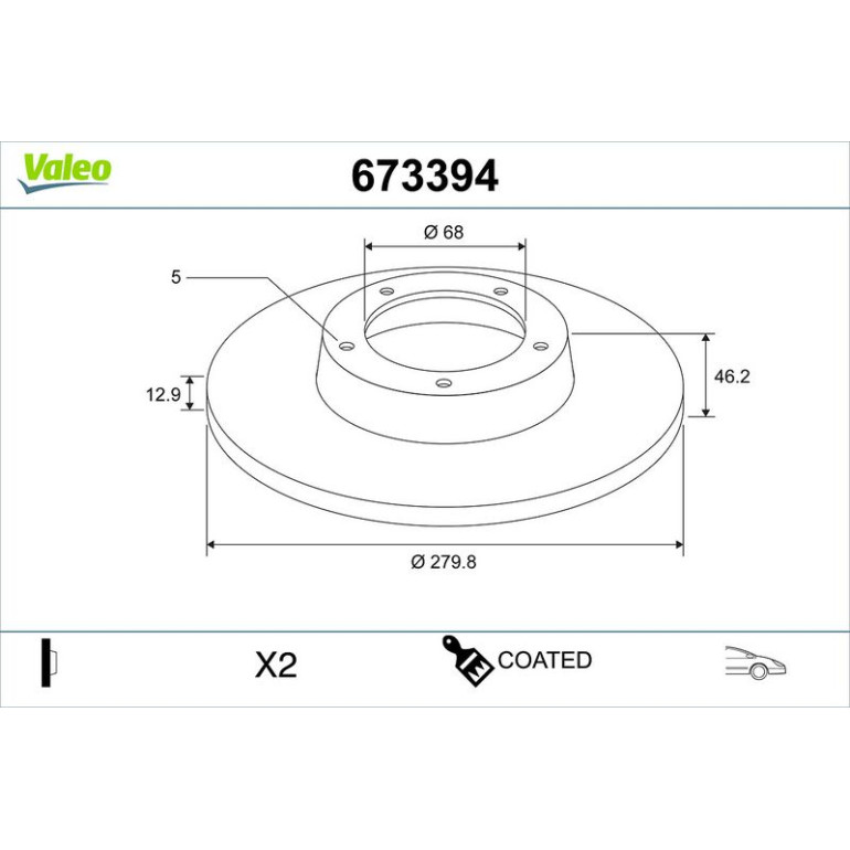 Bremsscheibe 673394 Bremsscheibe 673394