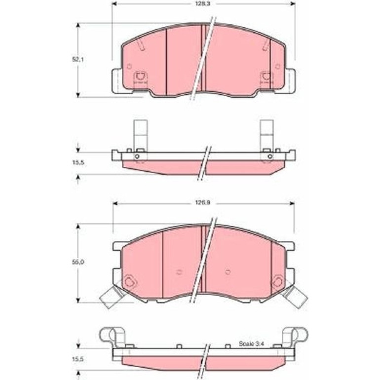 Bremsbelagsatz, Scheibenbremse GDB3157 Bremsbelagsatz, Scheibenbremse GDB3157