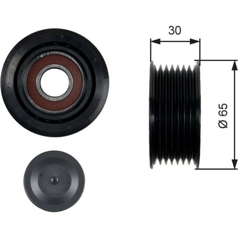 Umlenk-/Führungsrolle, Keilrippenriemen T36439