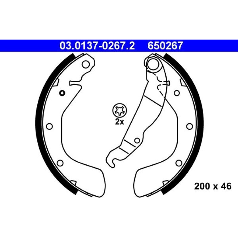 Bremsbackensatz 03.0137-0267.2