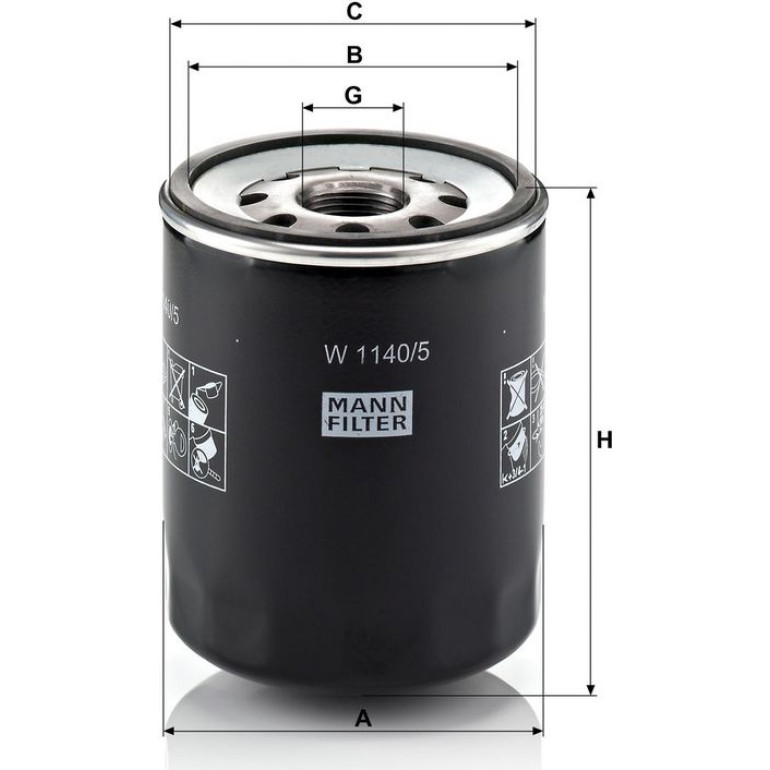 Ölfilter W 1140/5