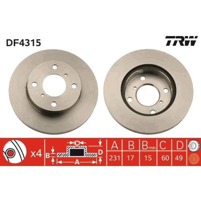 Bremsscheibe DF4315 Bremsscheibe DF4315