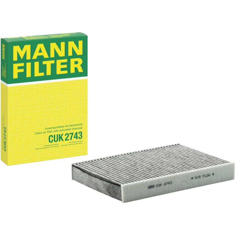 MANN-FILTER CUK 2743 Innenraumfilter, Aktivkohlefilter MANN-FILTER CUK 2743 Innenraumfilter, Aktivkohlefilter