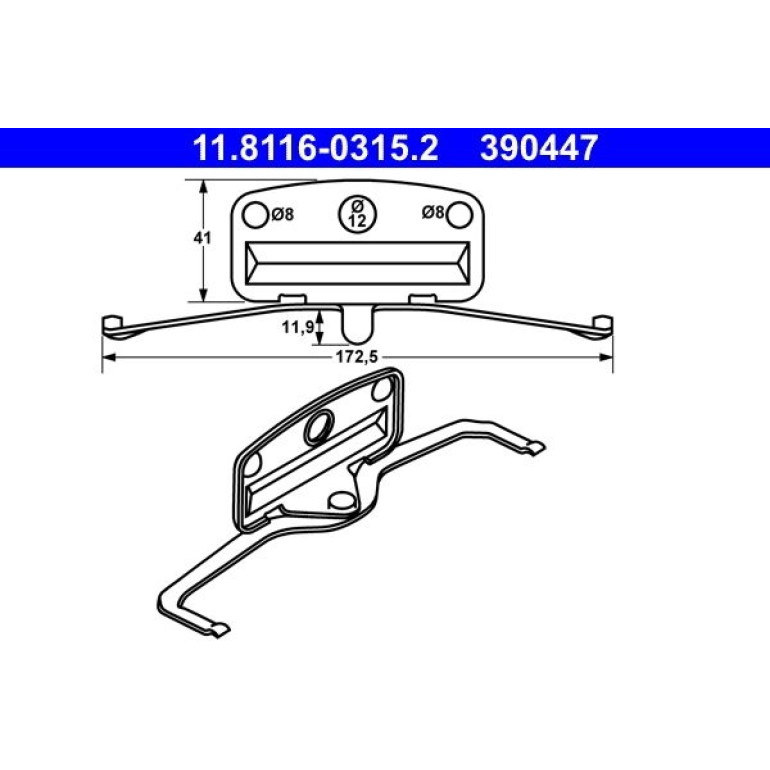Feder, Bremssattel 11.8116-0315.2