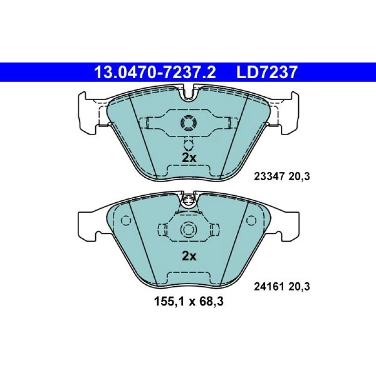 Bremsbelagsatz, Scheibenbremse 13.0470-7237.2 Bremsbelagsatz, Scheibenbremse 13.0470-7237.2