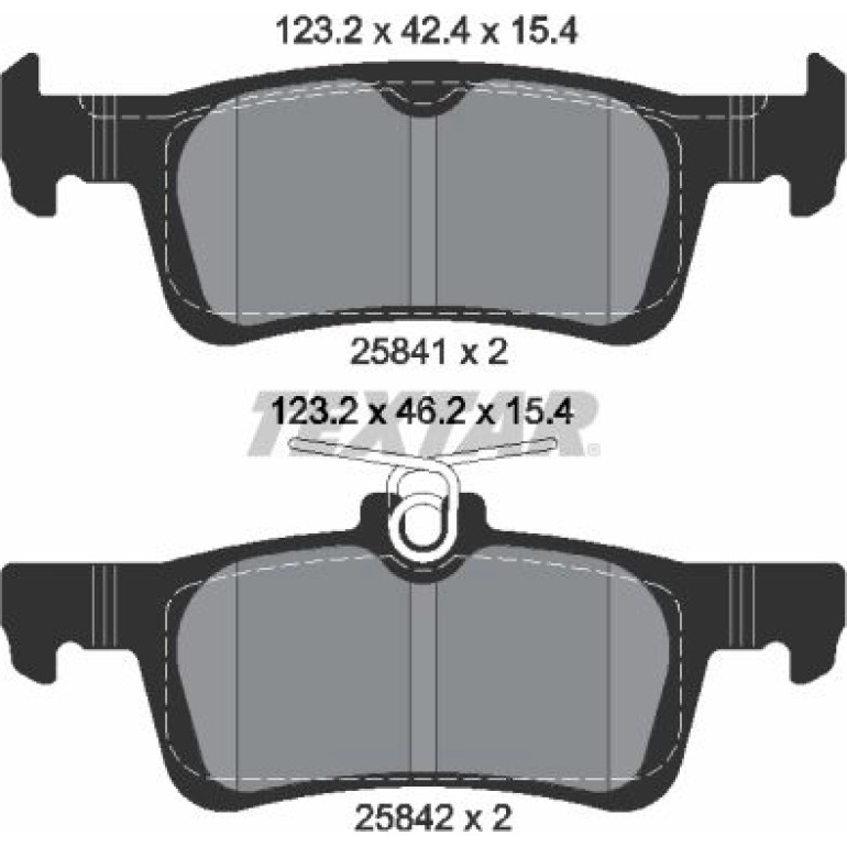 Bremsbelagsatz, Scheibenbremse 2584101