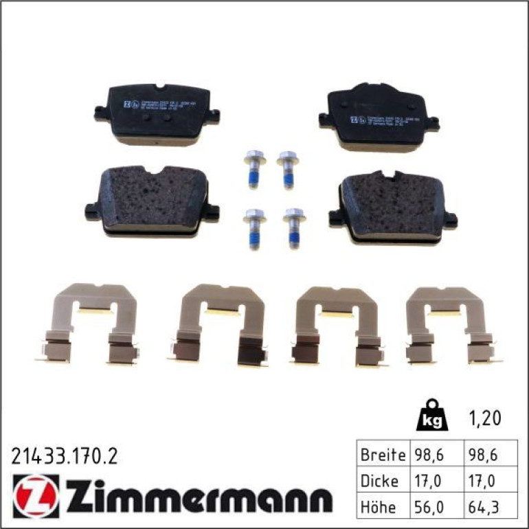 Bremsbelagsatz, Scheibenbremse 21433.170.2 Bremsbelagsatz, Scheibenbremse 21433.170.2