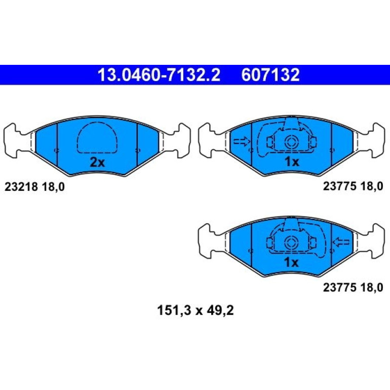 Bremsbelagsatz, Scheibenbremse 13.0460-7132.2 Bremsbelagsatz, Scheibenbremse 13.0460-7132.2