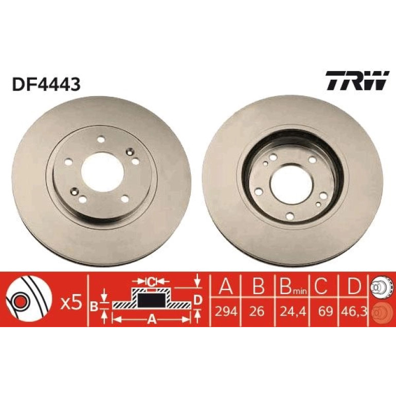 Bremsscheibe DF4443 Bremsscheibe DF4443