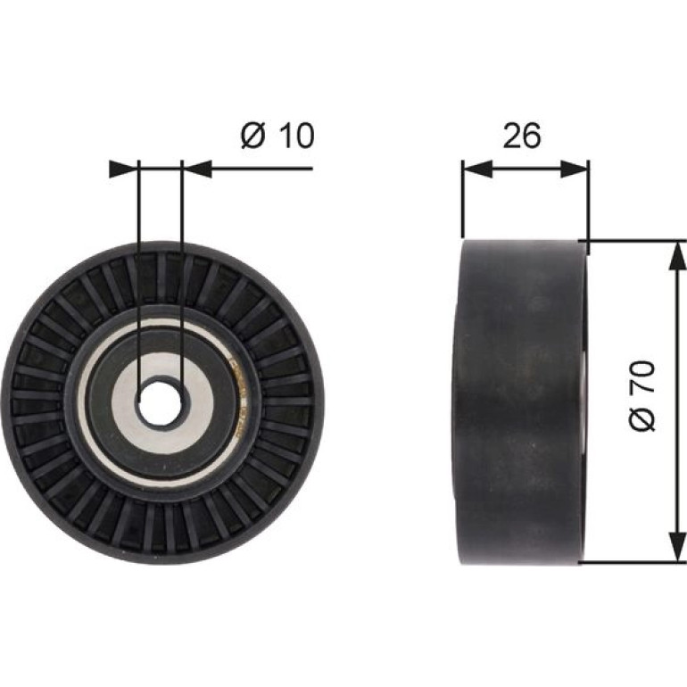 Umlenk-/Führungsrolle, Keilrippenriemen T36393 Umlenk-/Führungsrolle, Keilrippenriemen T36393