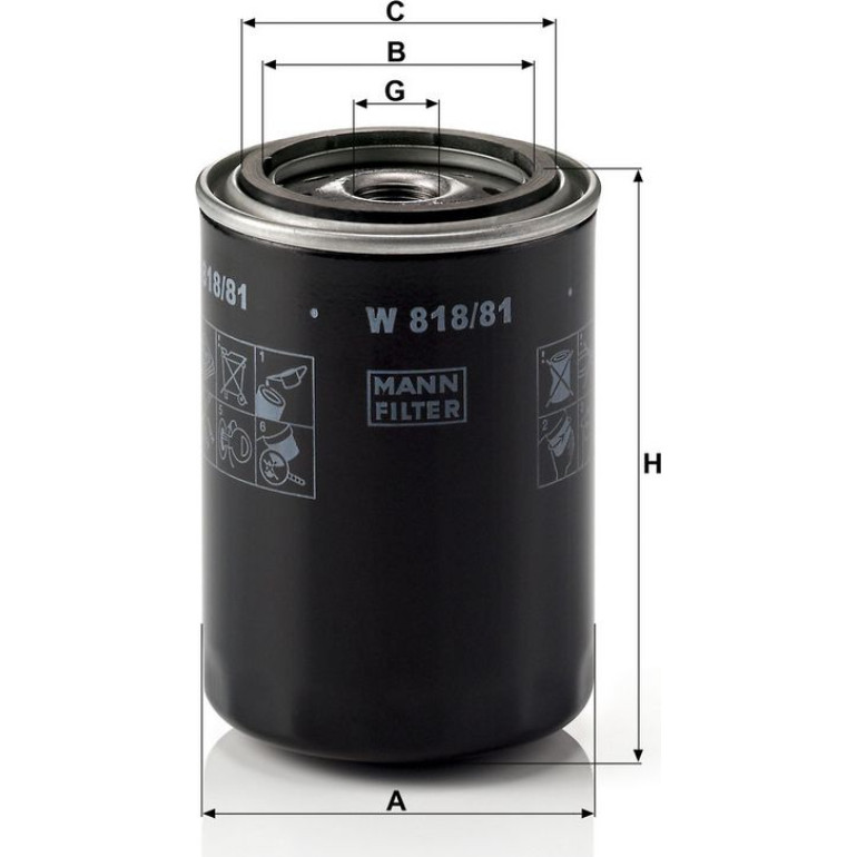 Ölfilter W 818/81 Ölfilter W 818/81