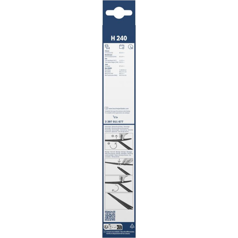 BOSCH H 240 Scheibenwischer Rear 3 397 011 677