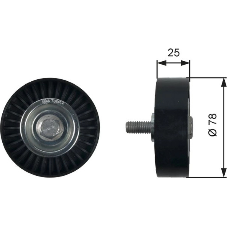 Umlenk-/Führungsrolle, Keilrippenriemen T36412 Umlenk-/Führungsrolle, Keilrippenriemen T36412