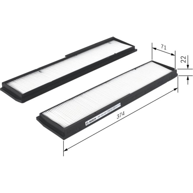 BOSCH 1 987 432 051 Innenraumfilter BOSCH 1 987 432 051 Innenraumfilter