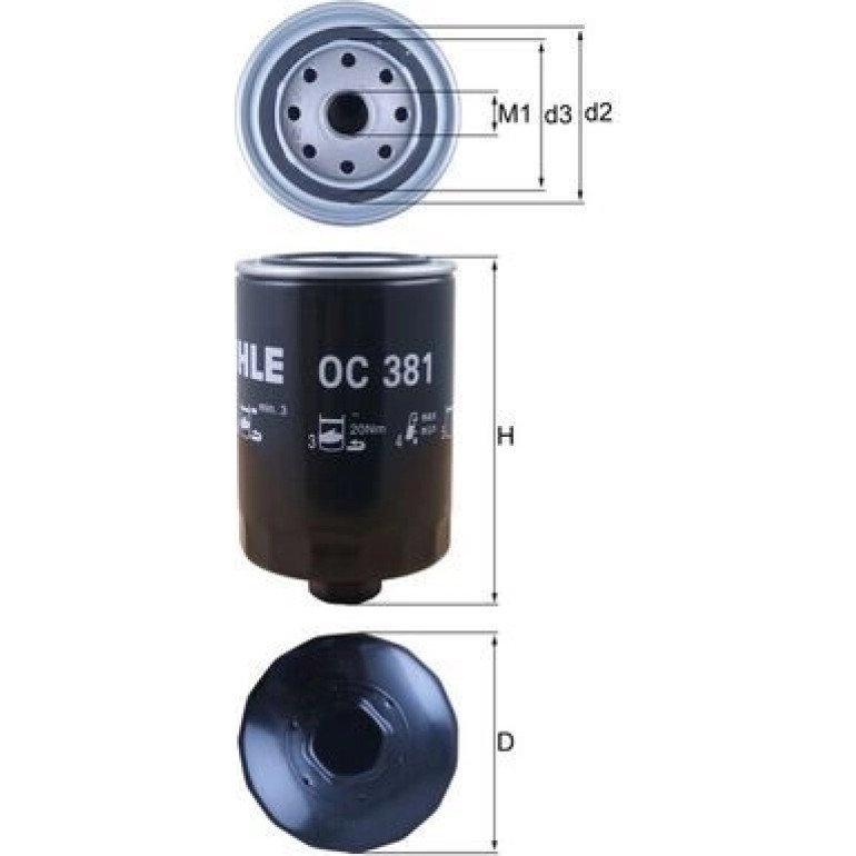 Ölfilter OC 381 Ölfilter OC 381