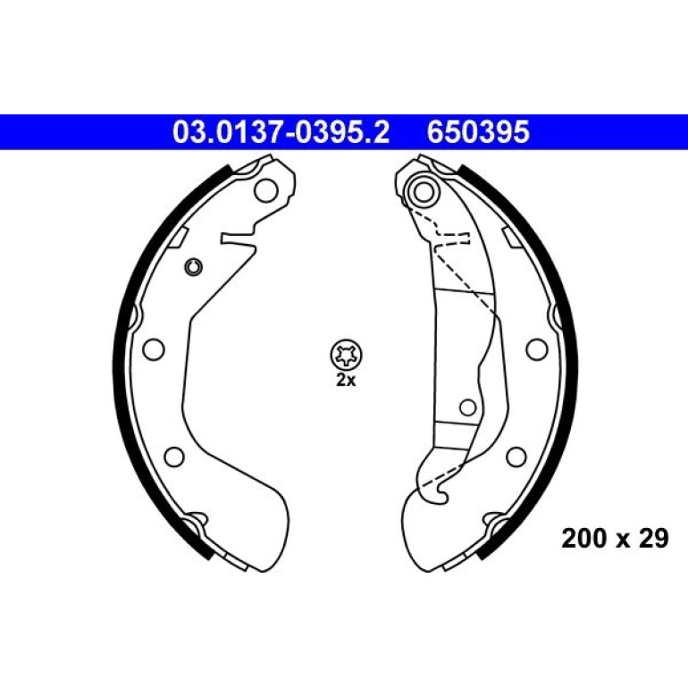 Bremsbackensatz 03.0137-0395.2 Bremsbackensatz 03.0137-0395.2