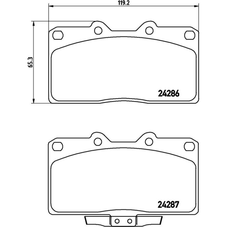 Bremsbelagsatz, Scheibenbremse P 54 019 Bremsbelagsatz, Scheibenbremse P 54 019