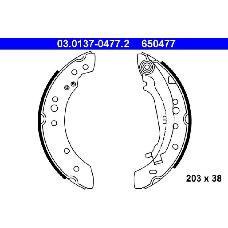 Bremsbackensatz 03.0137-0477.2