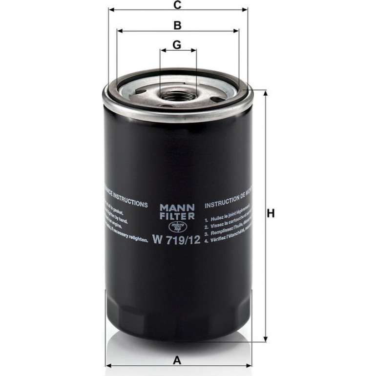 Ölfilter W 719/12 Ölfilter W 719/12