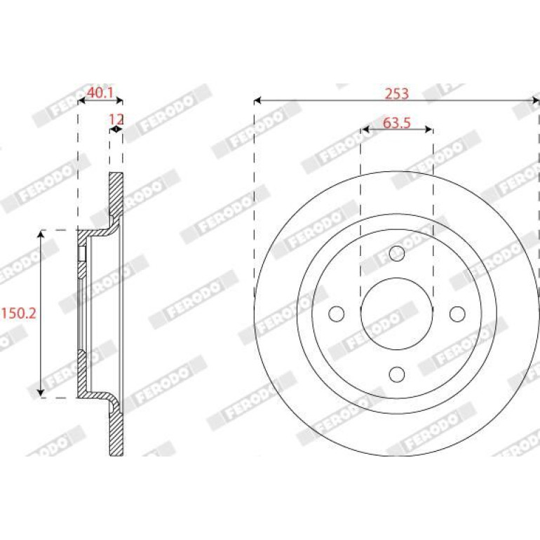 Bremsscheibe DDF2822C
