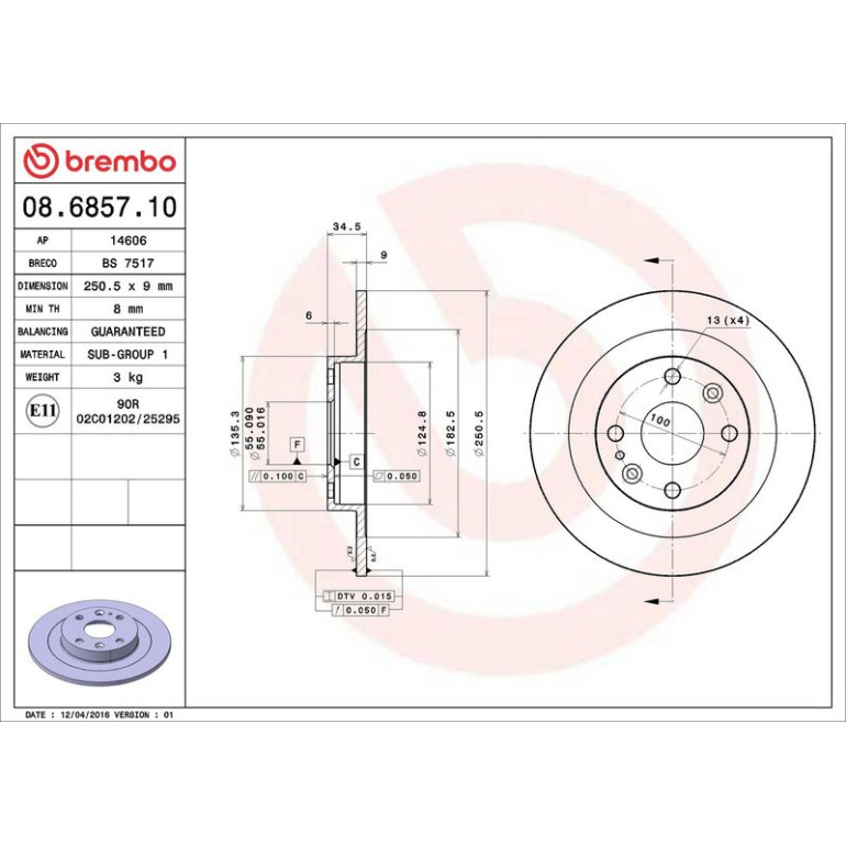 Bremsscheibe 08.6857.10
