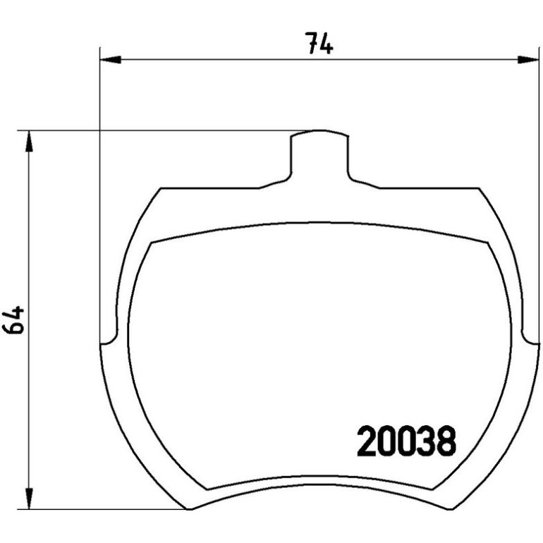 Bremsbelagsatz, Scheibenbremse P 52 002
