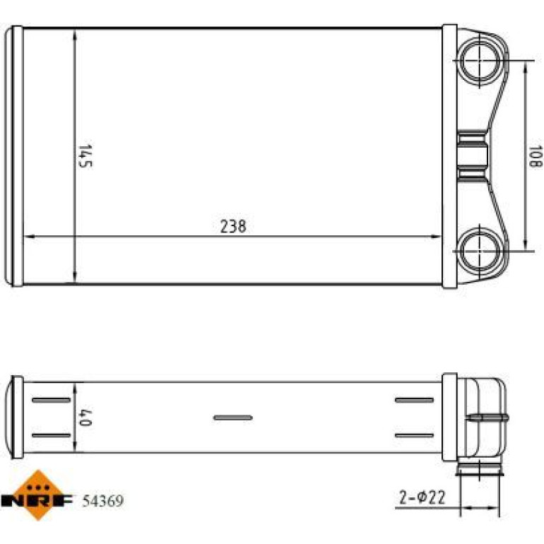 Wärmetauscher, Innenraumheizung 54369 Wärmetauscher, Innenraumheizung 54369