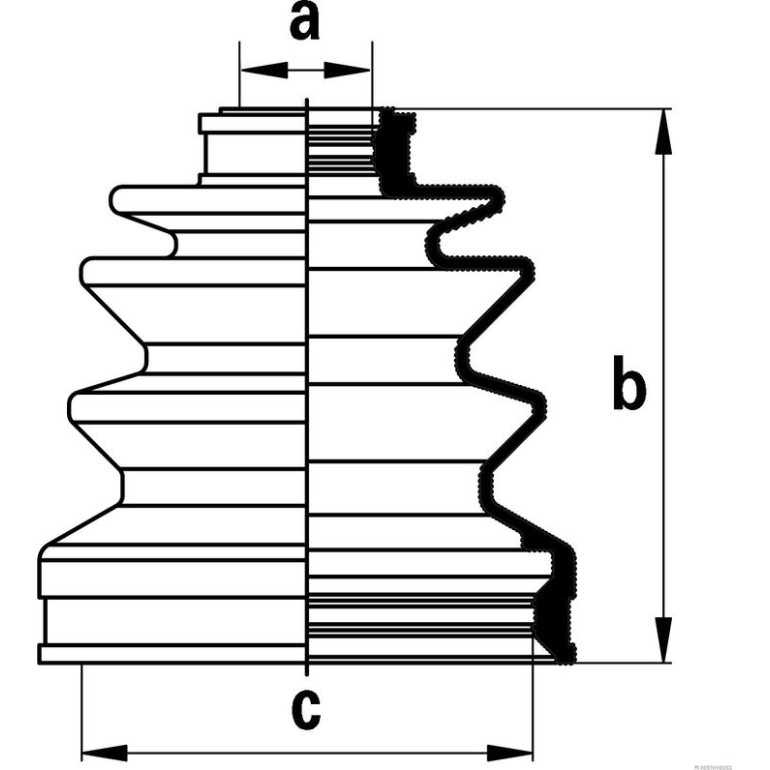 Faltenbalgsatz, Antriebswelle J2884001