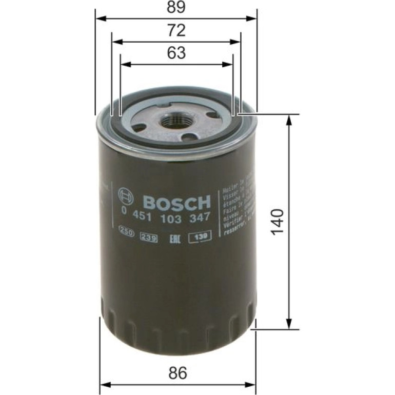 BOSCH 0 451 103 347 Ölfilter BOSCH 0 451 103 347 Ölfilter