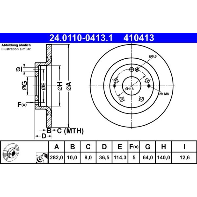 Bremsscheibe 24.0110-0413.1