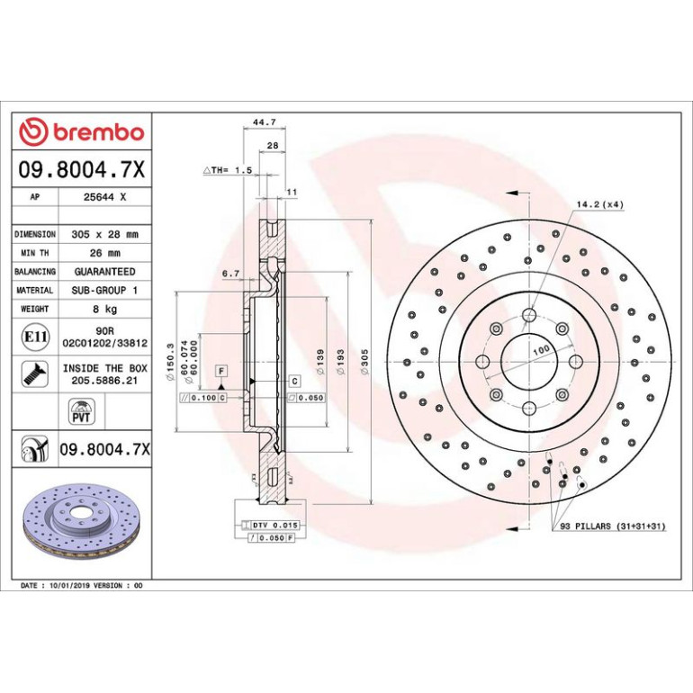 Bremsscheibe 09.8004.7X