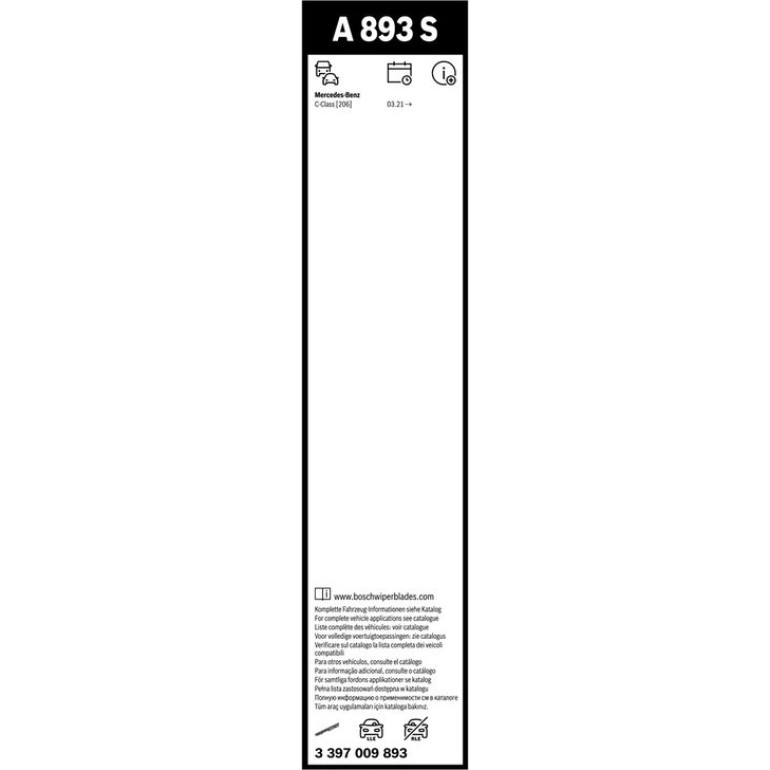 BOSCH A 893 S Scheibenwischer Aerotwin 3 397 009 893