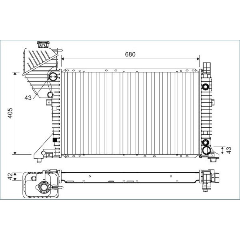 Kühler, Motorkühlung 701163 Kühler, Motorkühlung 701163