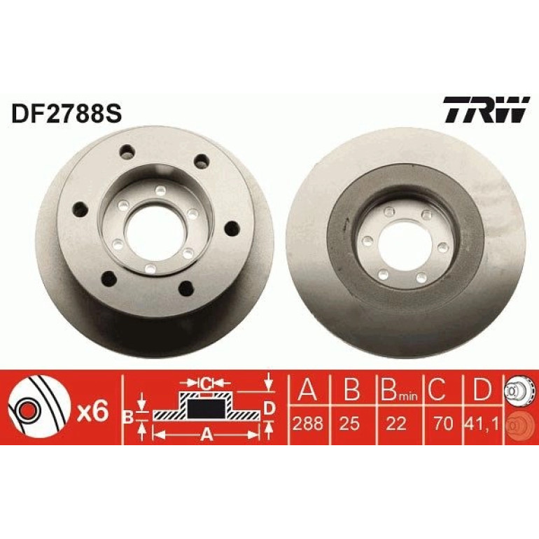 Bremsscheibe DF2788S Bremsscheibe DF2788S