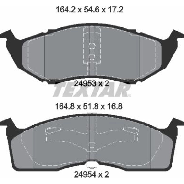 Bremsbelagsatz, Scheibenbremse 2495301