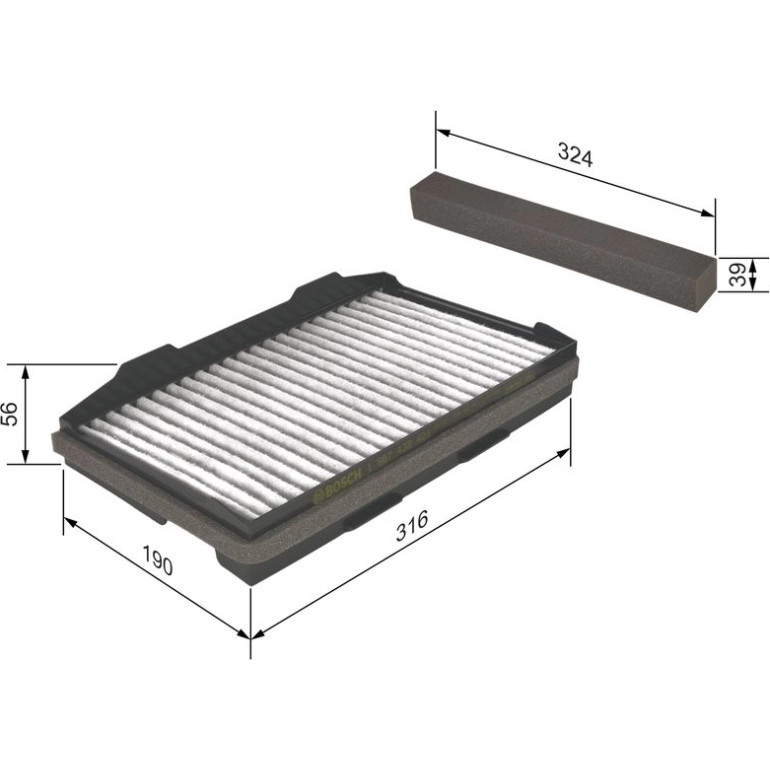 BOSCH 1 987 432 401 Innenraumfilter BOSCH 1 987 432 401 Innenraumfilter