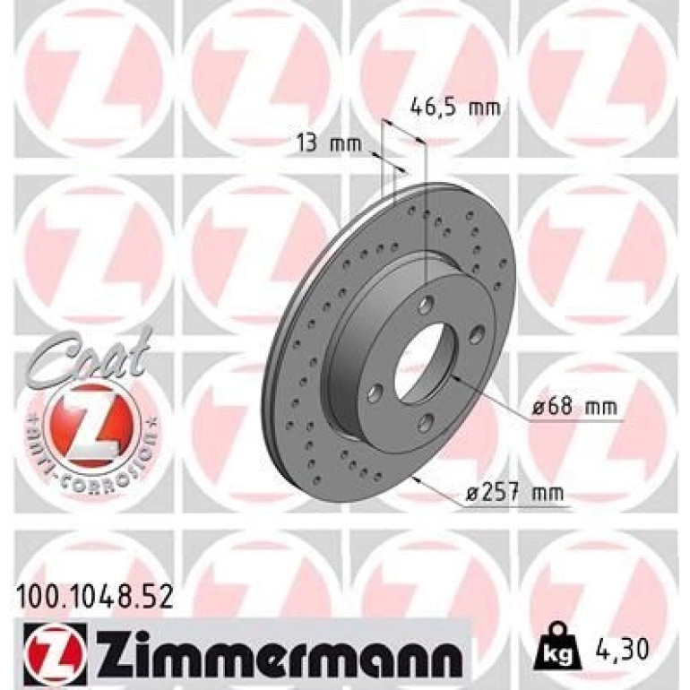 Bremsscheibe 100.1048.52 Bremsscheibe 100.1048.52