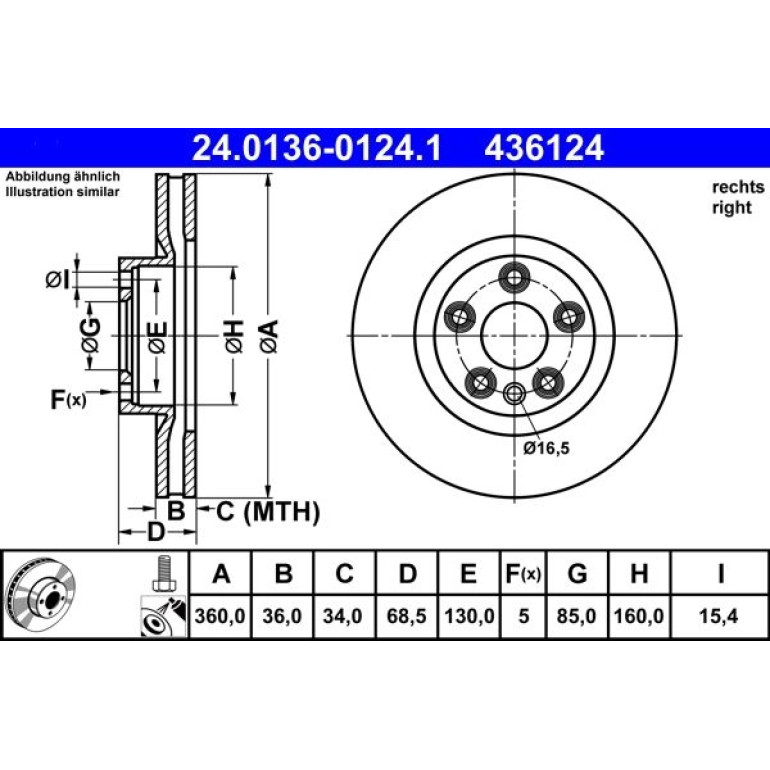 Bremsscheibe 24.0136-0124.1
