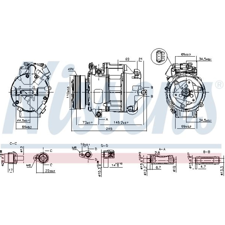 Kompressor, Klimaanlage 890038 Kompressor, Klimaanlage 890038